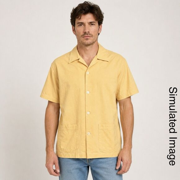 Levi's Other - Levis LVC Denim Family Camp Shirt Mens Large Cornsilk Yellow Sanforized